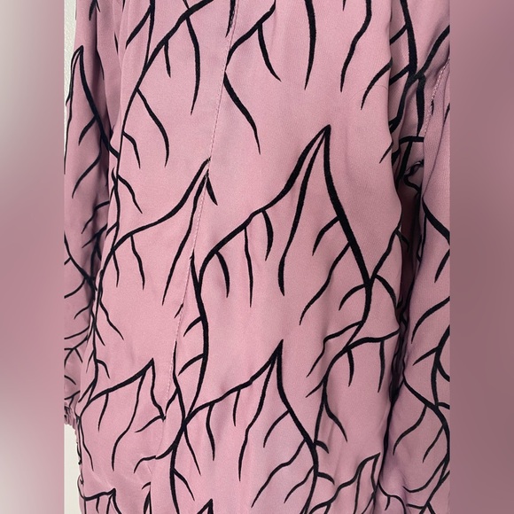 Pink and Black Long Dress/Robe kaftan Kimono - Picture 4 of 5